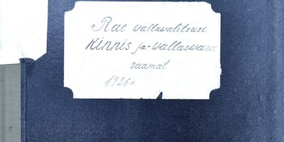 Rae valla kinnis- ja vallasvara raamat 1926.a